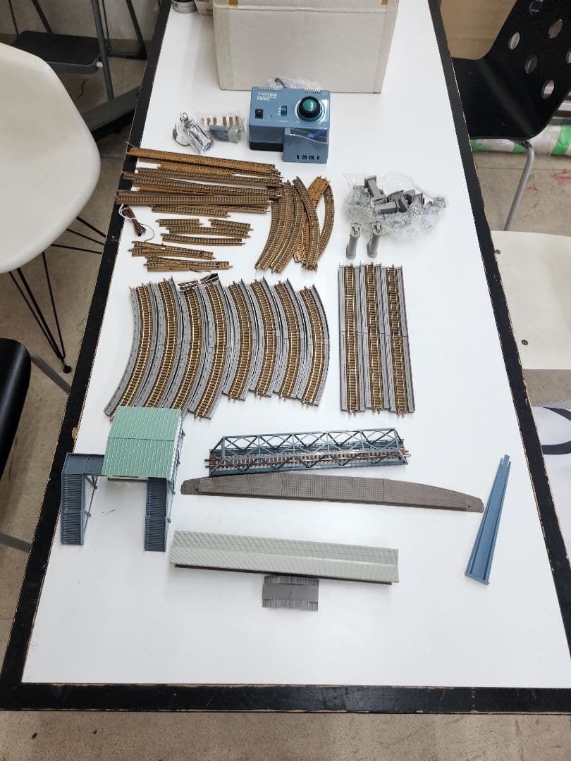 Nゲージ 鉄道模型セット レール・駅舎