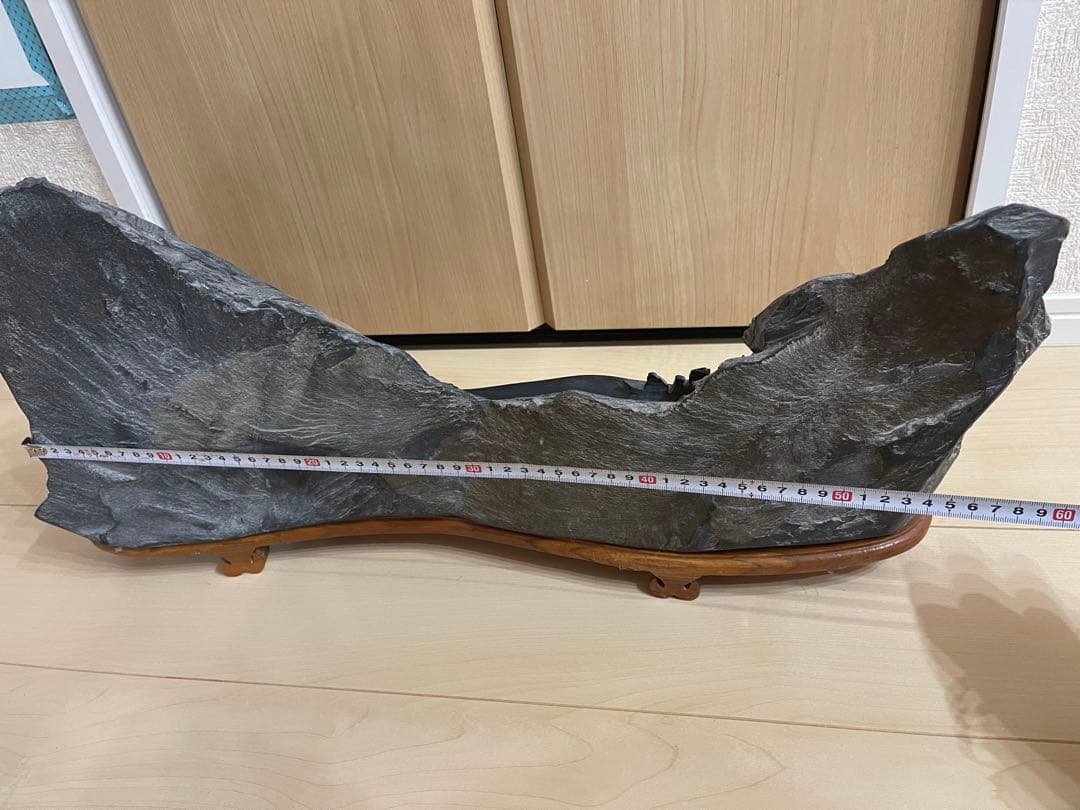 中国大型硯「立体彫赤壁夜遊図」横約 63cm×高さ約31cm重さ約17kg