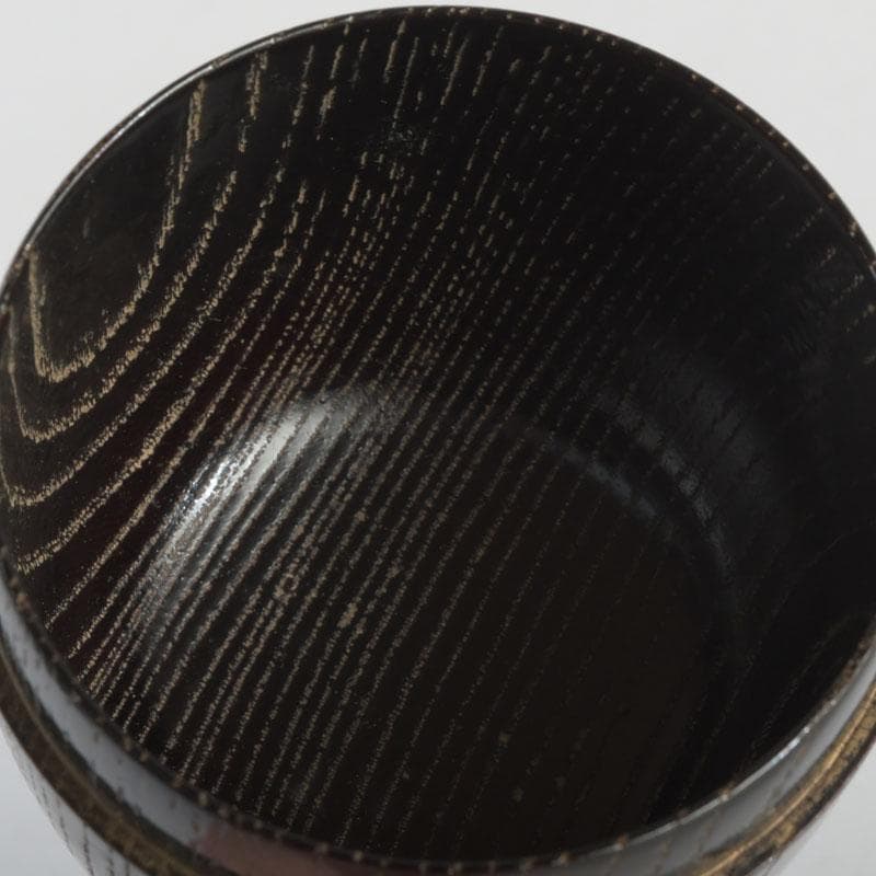 茶道具　漆塗　草渦蒔絵　棗　堀内宗完(兼中斎)極め箱　V　9499