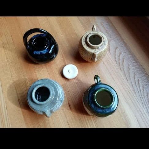 ★88★四滴茶入   蓋付き 浅見よし三作