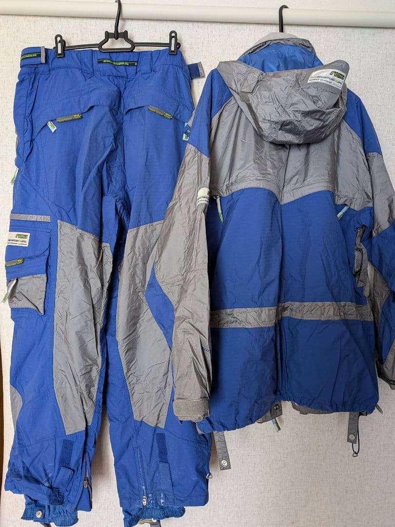 rew スノーボードウェア　上下セット 　青/グレー