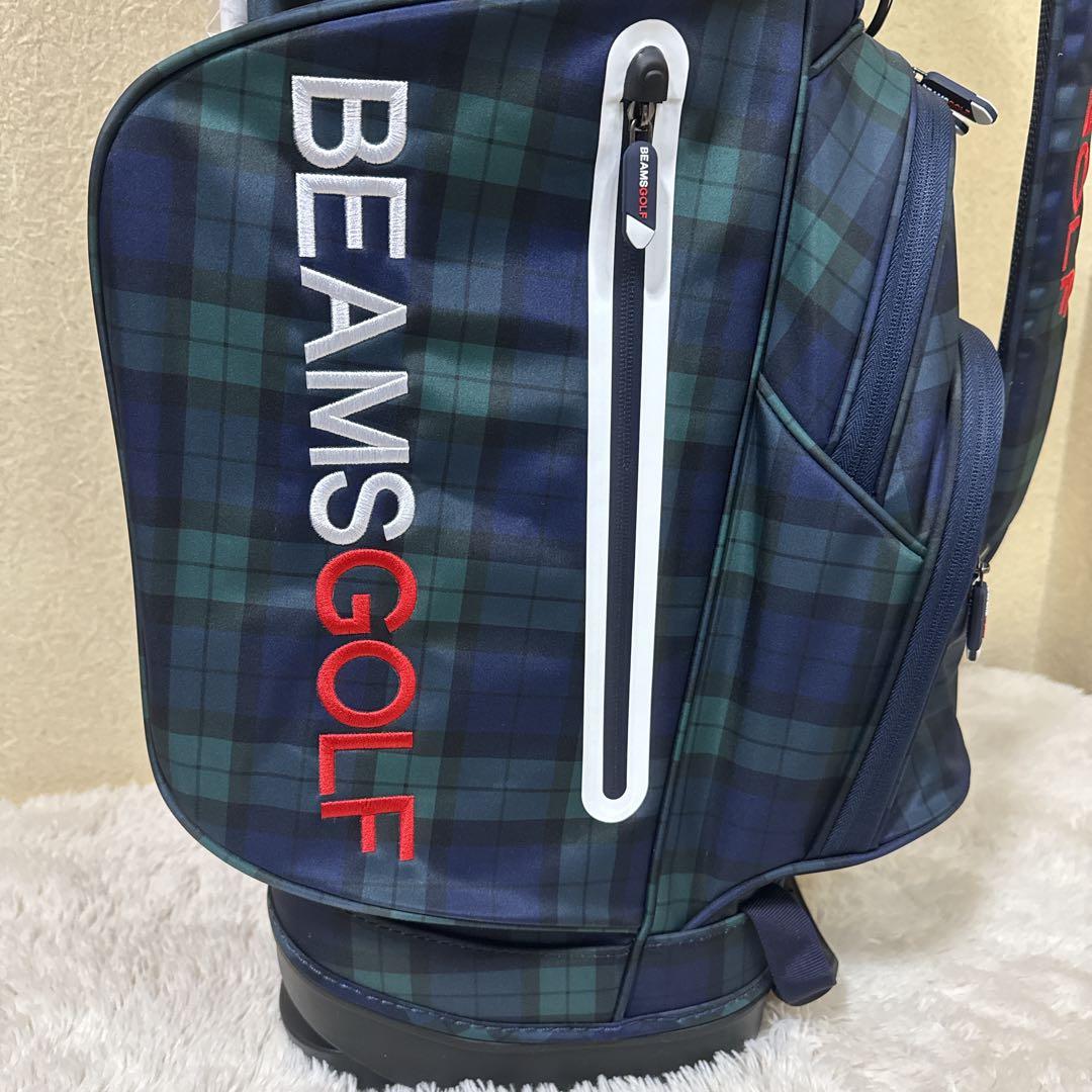 【新品】BEAMS GOLF NEW キャディバッグ ブラックウォッチ　スタンド