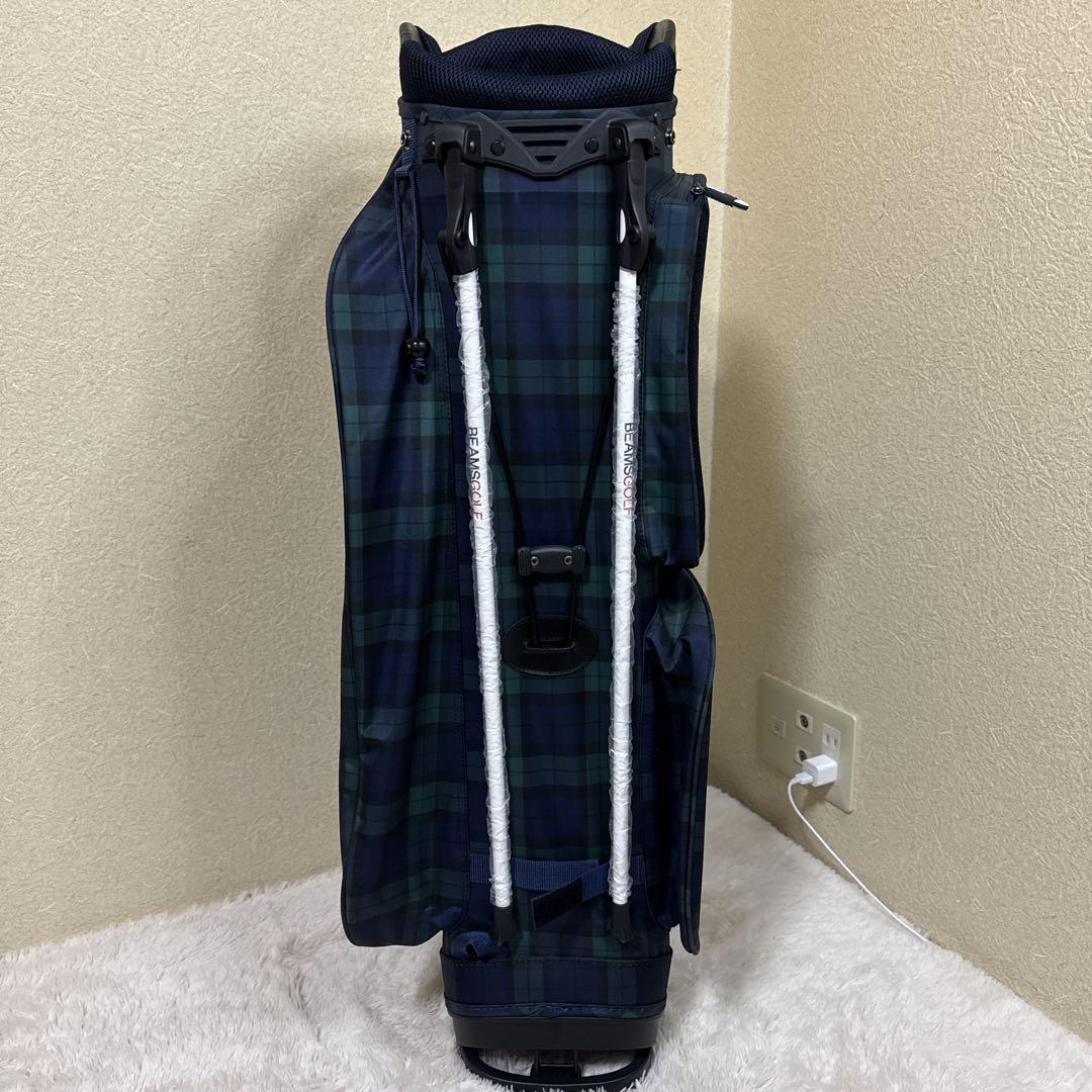 【新品】BEAMS GOLF NEW キャディバッグ ブラックウォッチ　スタンド