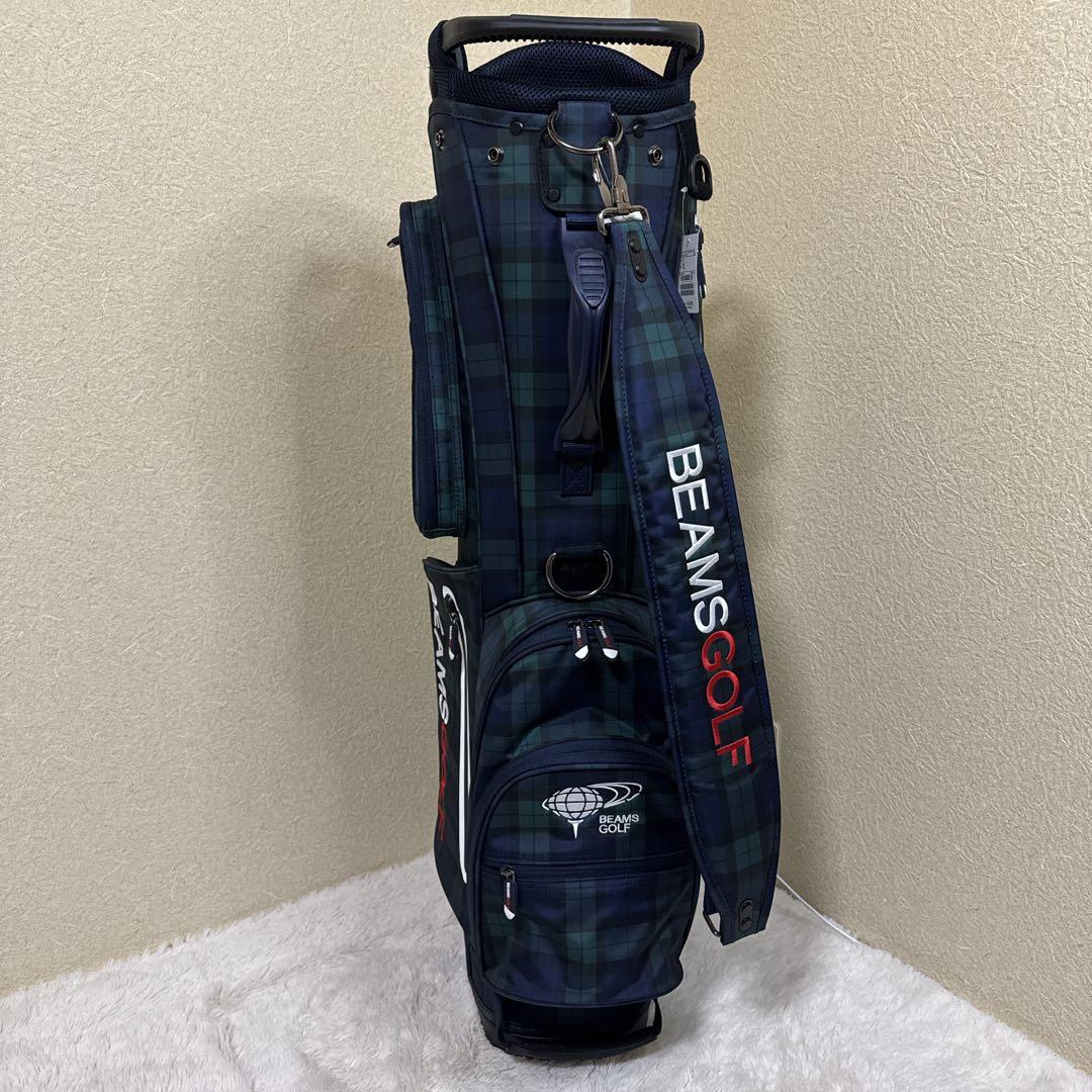 【新品】BEAMS GOLF NEW キャディバッグ ブラックウォッチ　スタンド