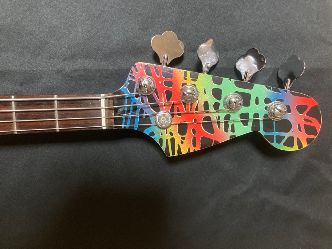 #19ジャズベースタイプ　メルト柄塗装マルチレイヤートップラッカー