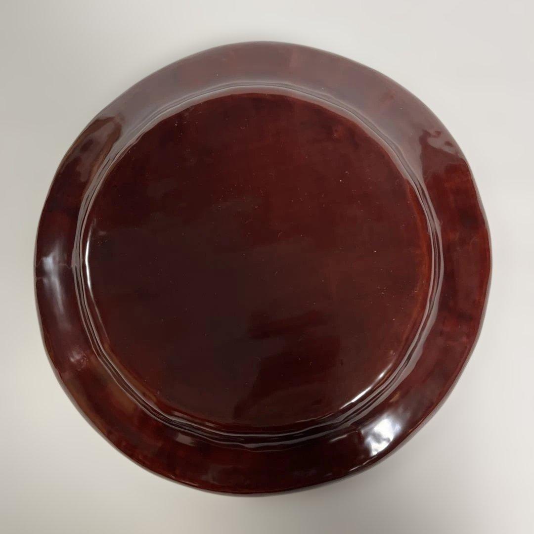 茶道具　不入好　青海盆　庭山耕園画