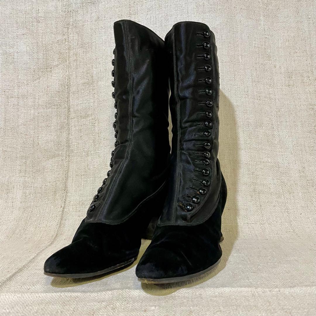 アンティーク ボタンブーツ ヴィクトリアンブーツ アメリカ フランス ビンテージ