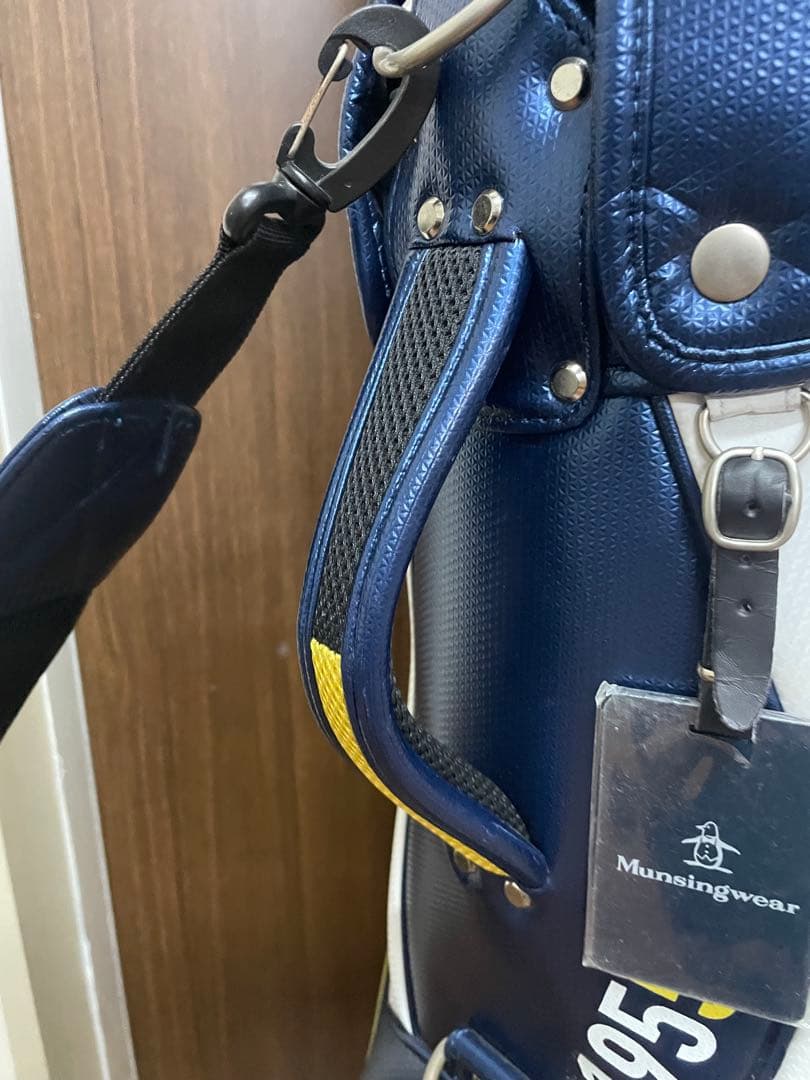 ②美品　Munsingwear ゴルフバッグ ネイビー マンシングウェア