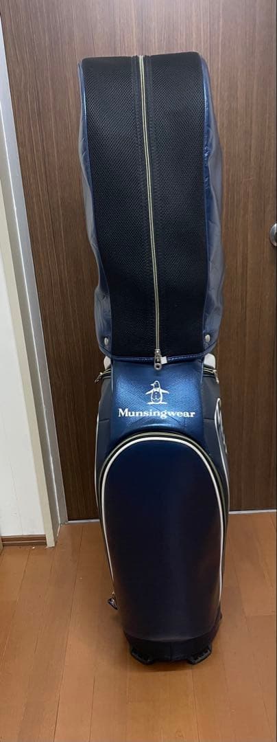 ②美品　Munsingwear ゴルフバッグ ネイビー マンシングウェア