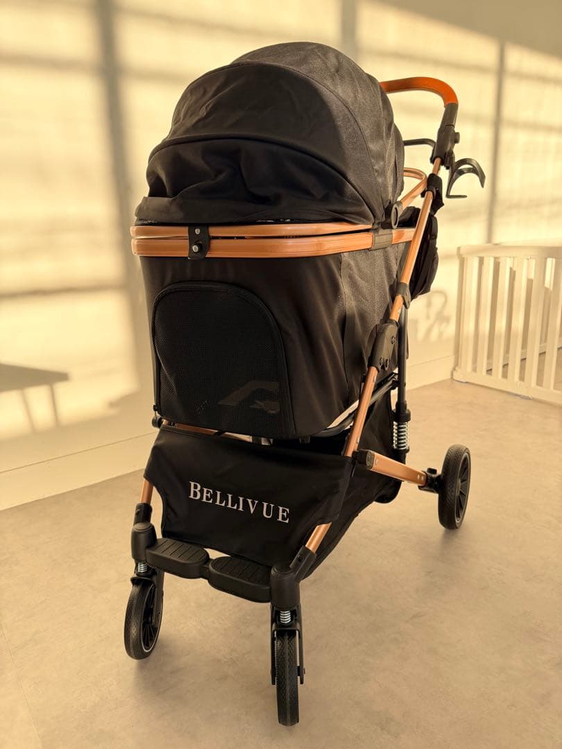 未使用 開封済み BELLIUVE ペットカート ブラック 25kgまで　分離式