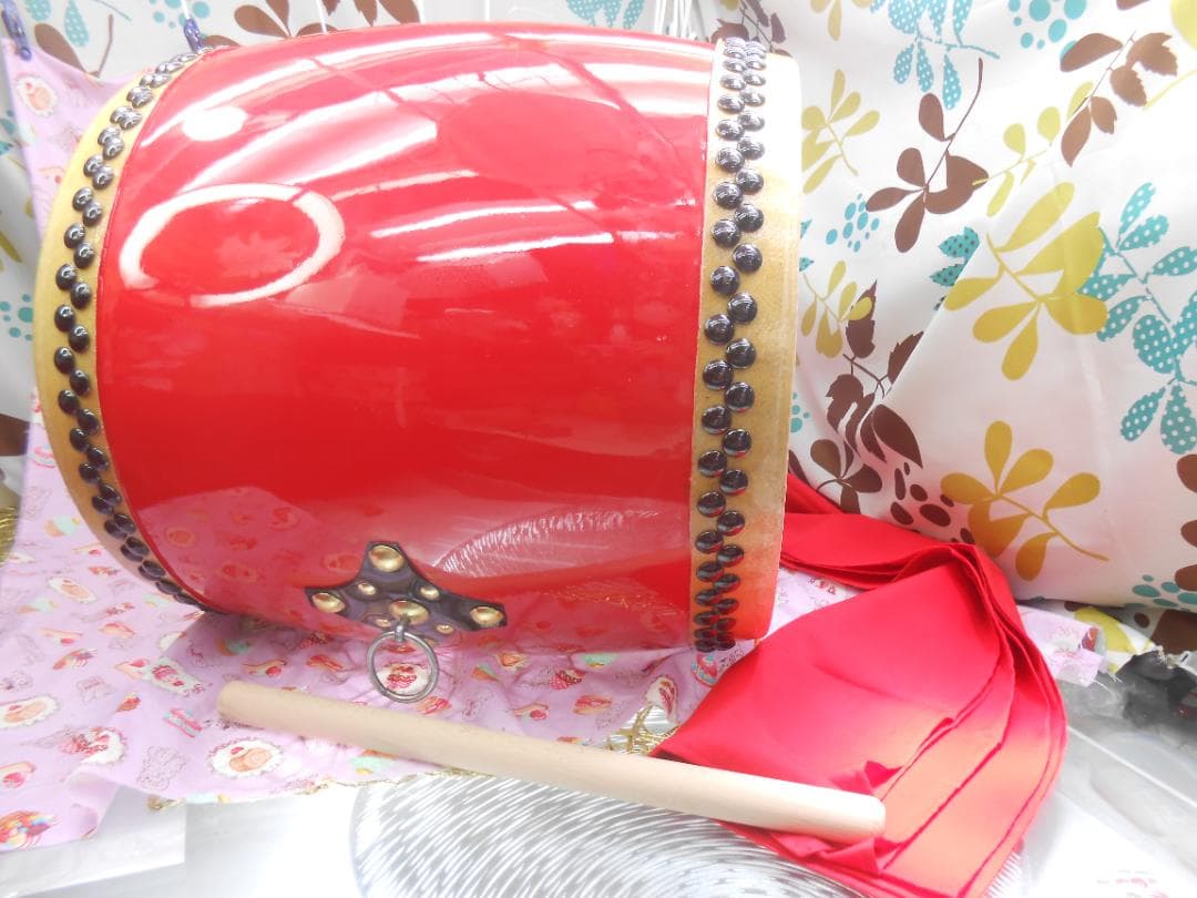 新品未使用(送料無料)28.500円エイサー大太鼓39cmサージ/モス布撥付き