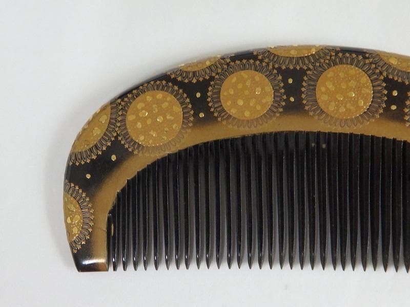 和装アクセサリー　アンティーク 櫛・笄セット　切金入蒔絵　C559A-fbeo
