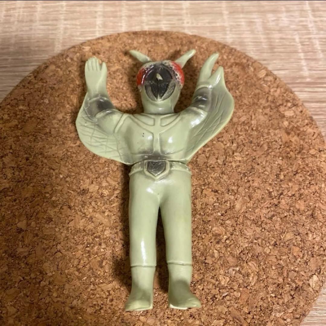 当時物 昭和レトロ　旧バンダイ　ミニソフビ 仮面ライダーかまきり男　石森プロ東映