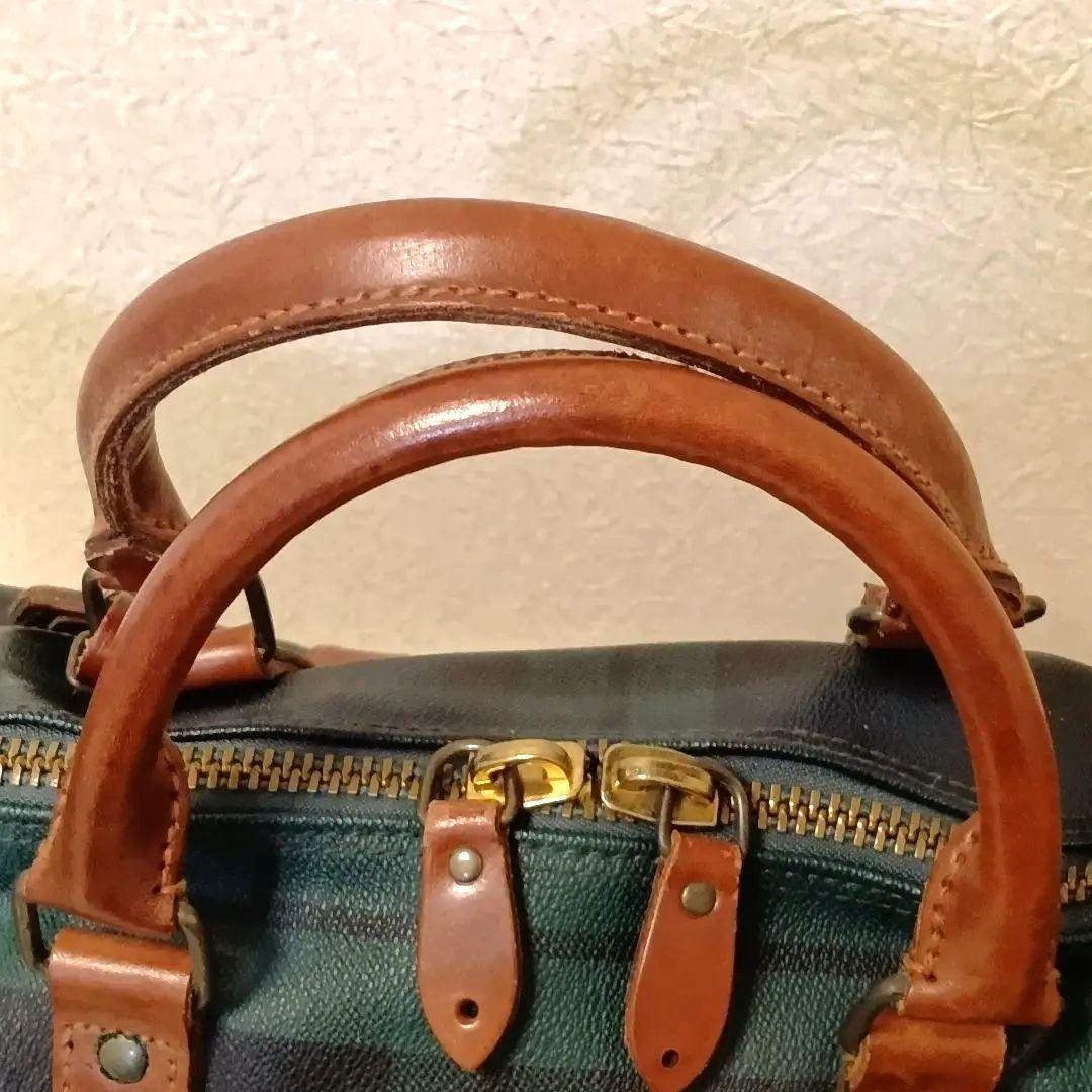 こ*う様 【ポロラルフローレン】ボストンバッグ グリーン・ネイビー チェック柄