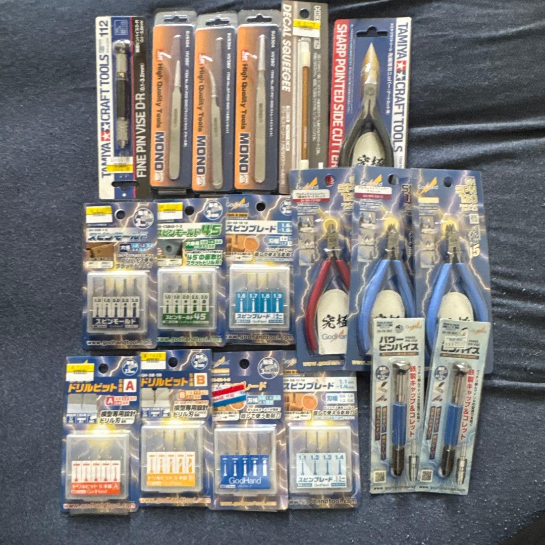 ガンプラ引退品、工具、塗料関連、水転写式デカールまとめ売り
