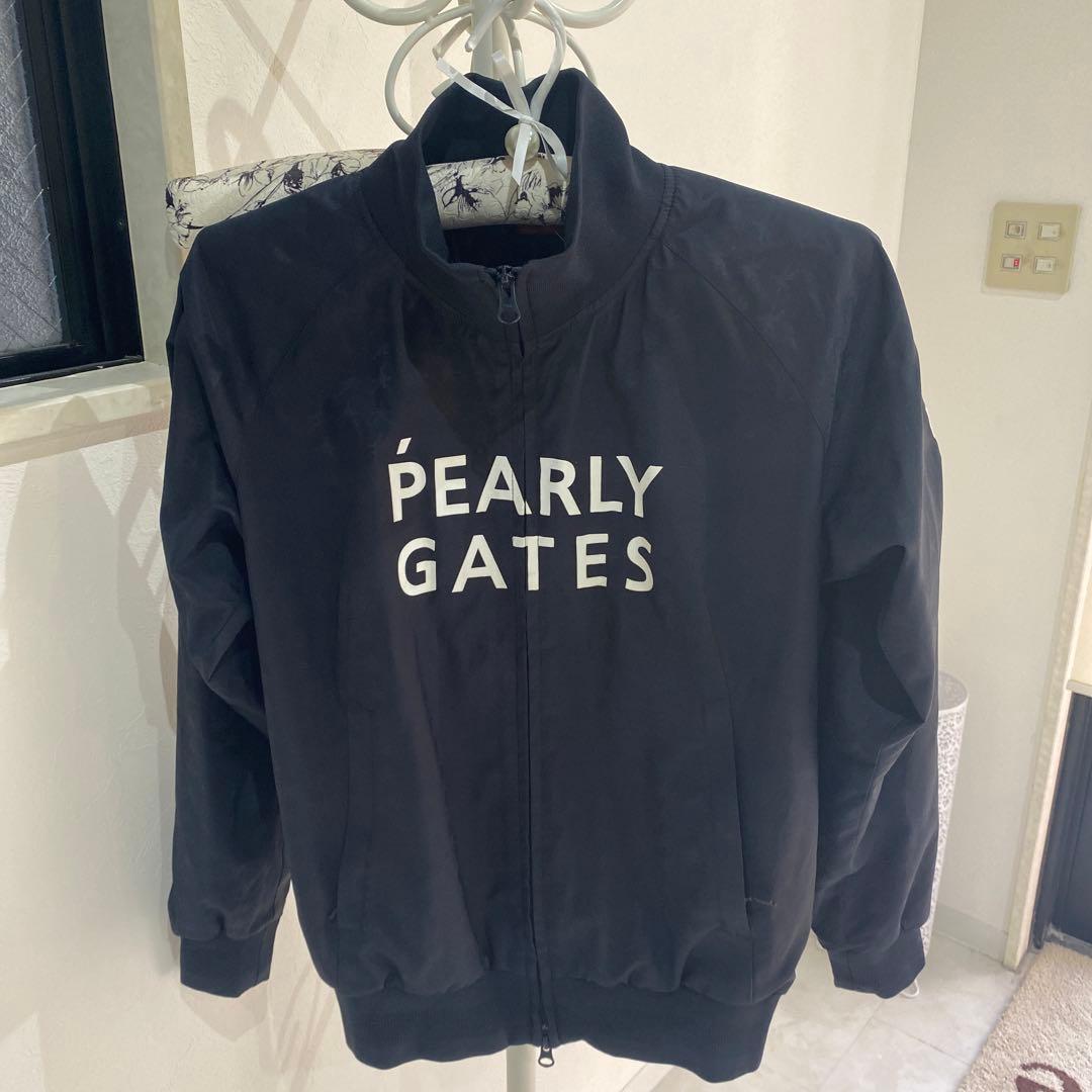 PEARLY GATES 星柄ジップアップブルゾン ブラック サイズ-0(S)-