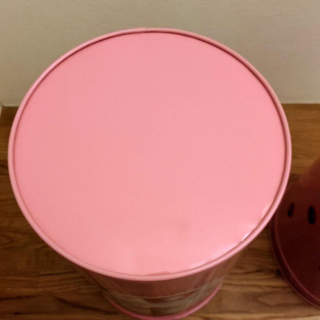 【新品】昭和レトロ　ハローキティ　キティちゃん　スチール缶　ゴミ箱