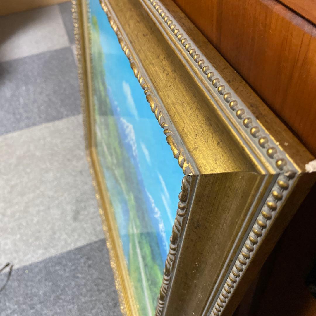 絵画 油絵 森武 常念岳山麓