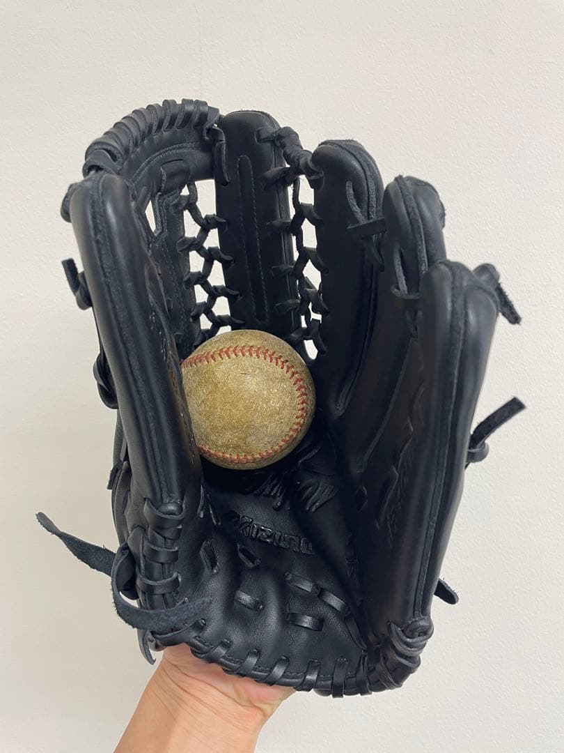 【ミズノ】MIZUNO 美品！軟式野球用グラブ　黒
