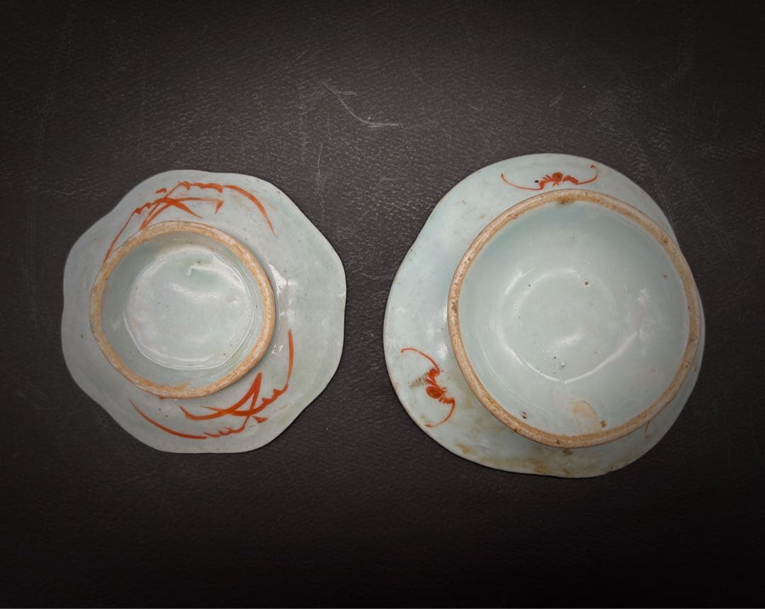 中国美術 古玩 清代高足盤2点