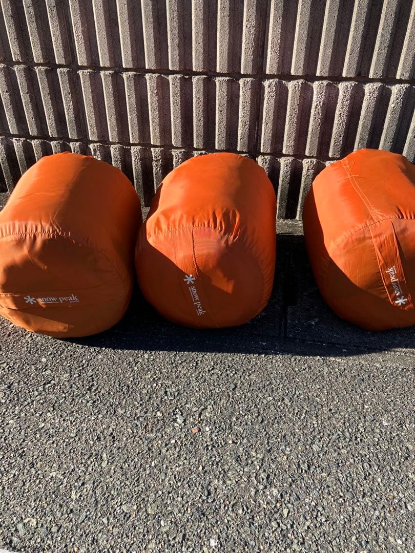 スノーピーク　シュラフ　封筒型　3個セット