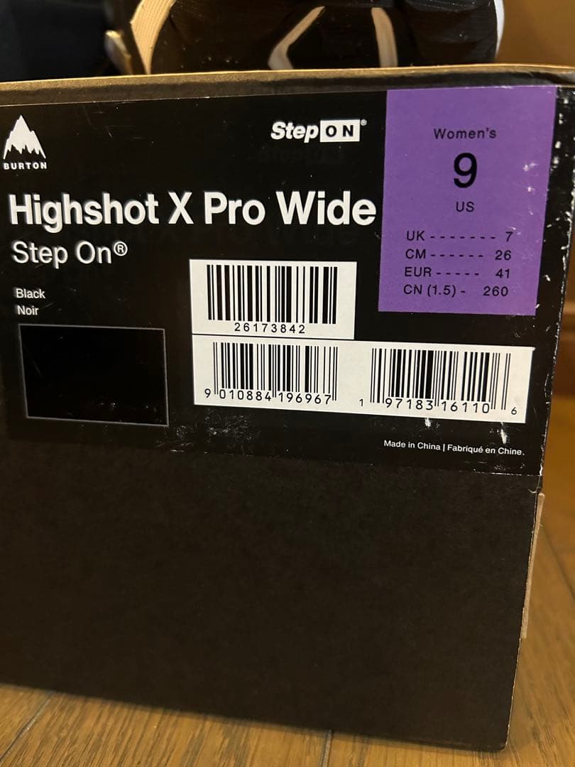 Burton Highshot X Pro STEP ONサイズ26cm