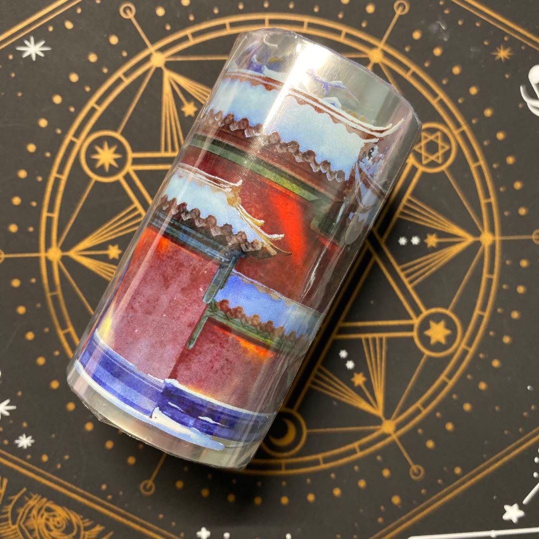 【9126】海外　マステ　5m巻　PETマスキングテープ　夜景　庭園　秋冬景色系