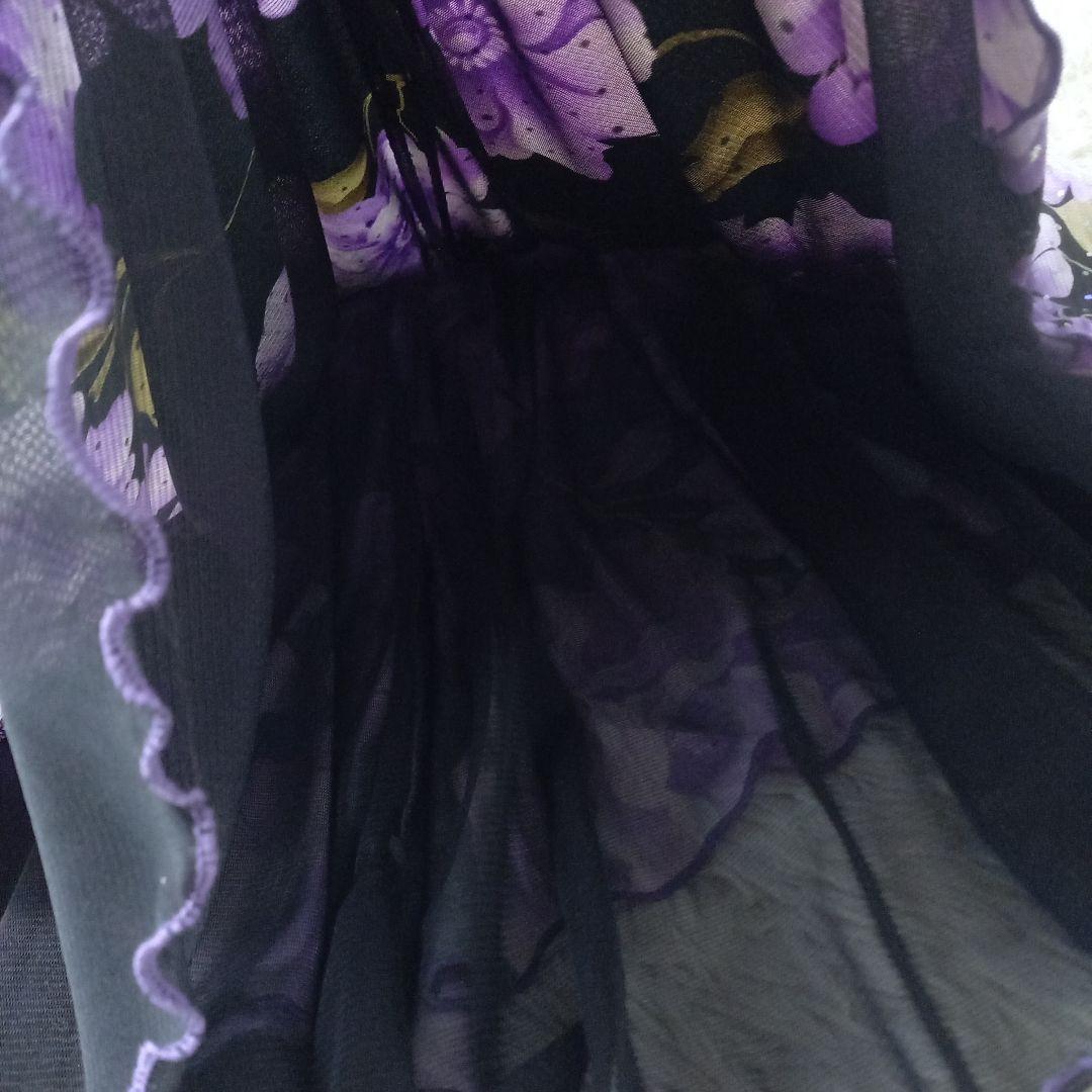 Sanline　サンリーヌ　社交ダンス　セットアップ　ドレス　スパンコール　薔薇