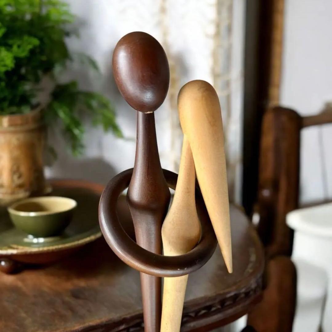 1971年 近代 モダンこけし 杉崎泰山 作 〈ささやき〉創作　郷土玩具