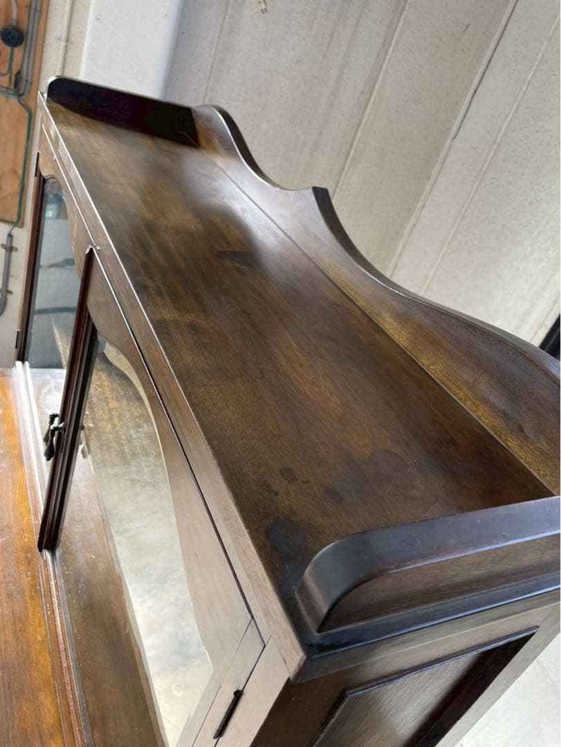 激レア‼️イギリス　アンティーク　丸足　キュリオケース　什器　キャビネット　英国