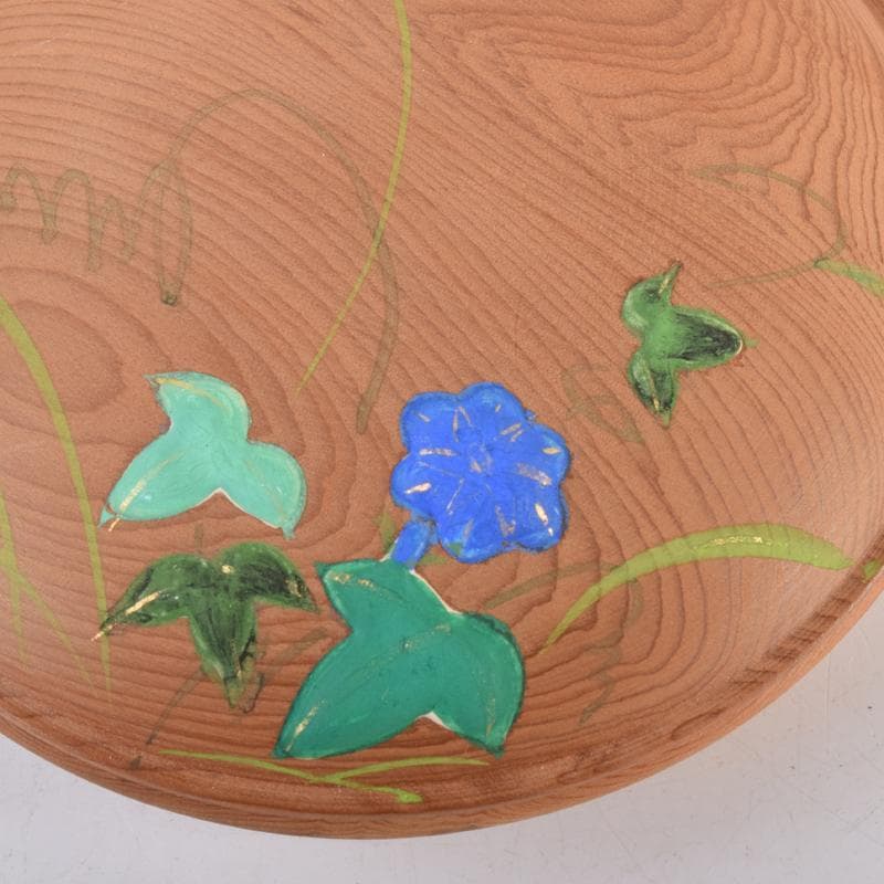 waiwai　茶道具　一位木地　朝顔蒔絵　香合　在銘　共箱　V　7188