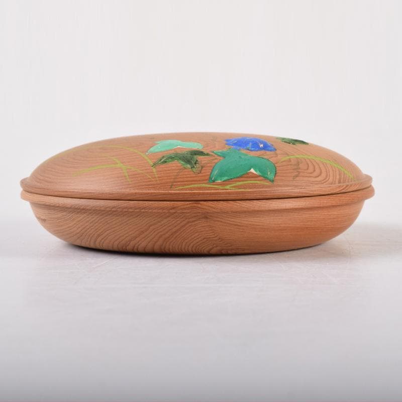 waiwai　茶道具　一位木地　朝顔蒔絵　香合　在銘　共箱　V　7188