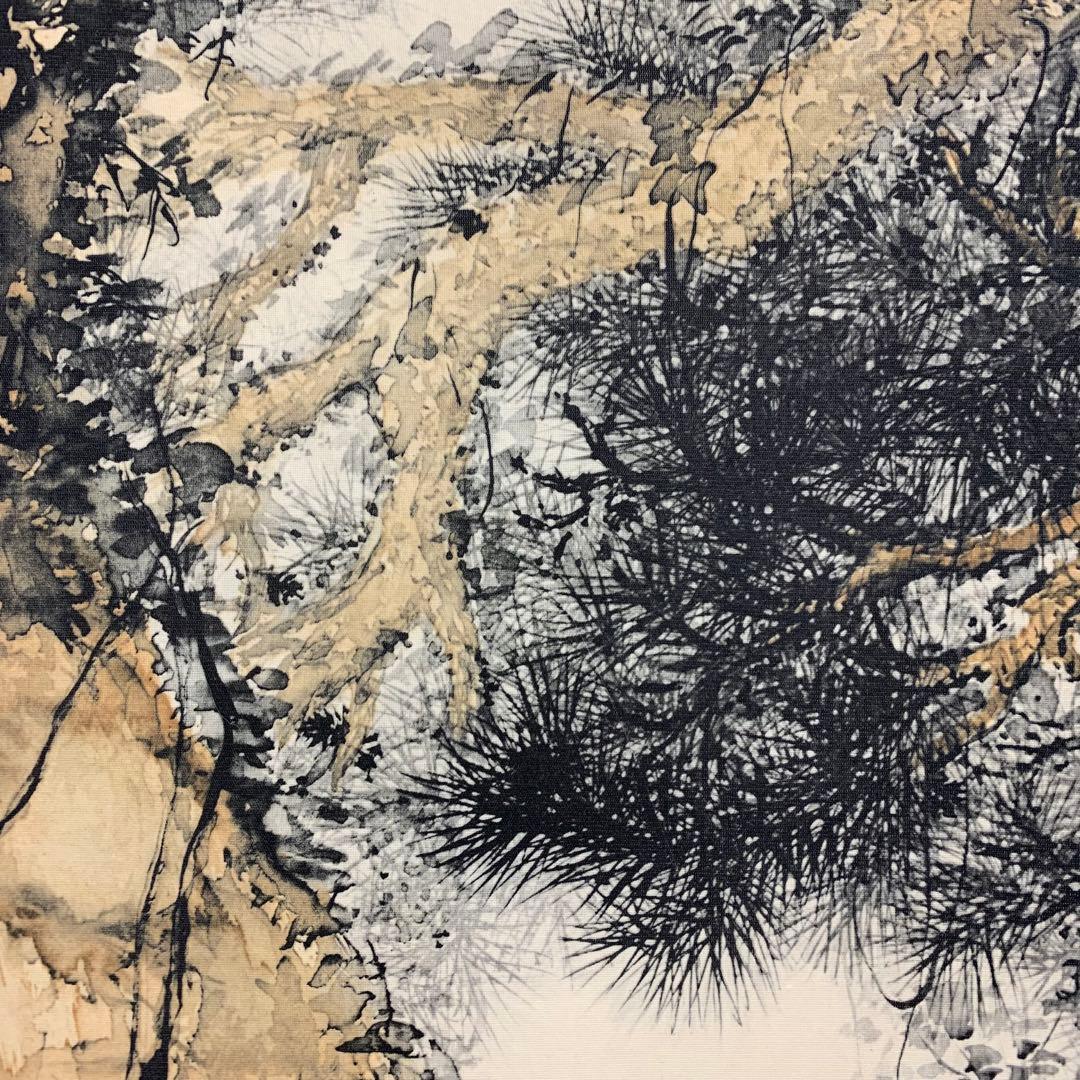 掛軸&風鎮セット 平福百穂 松 共箱 工芸 保証書付 百貨店