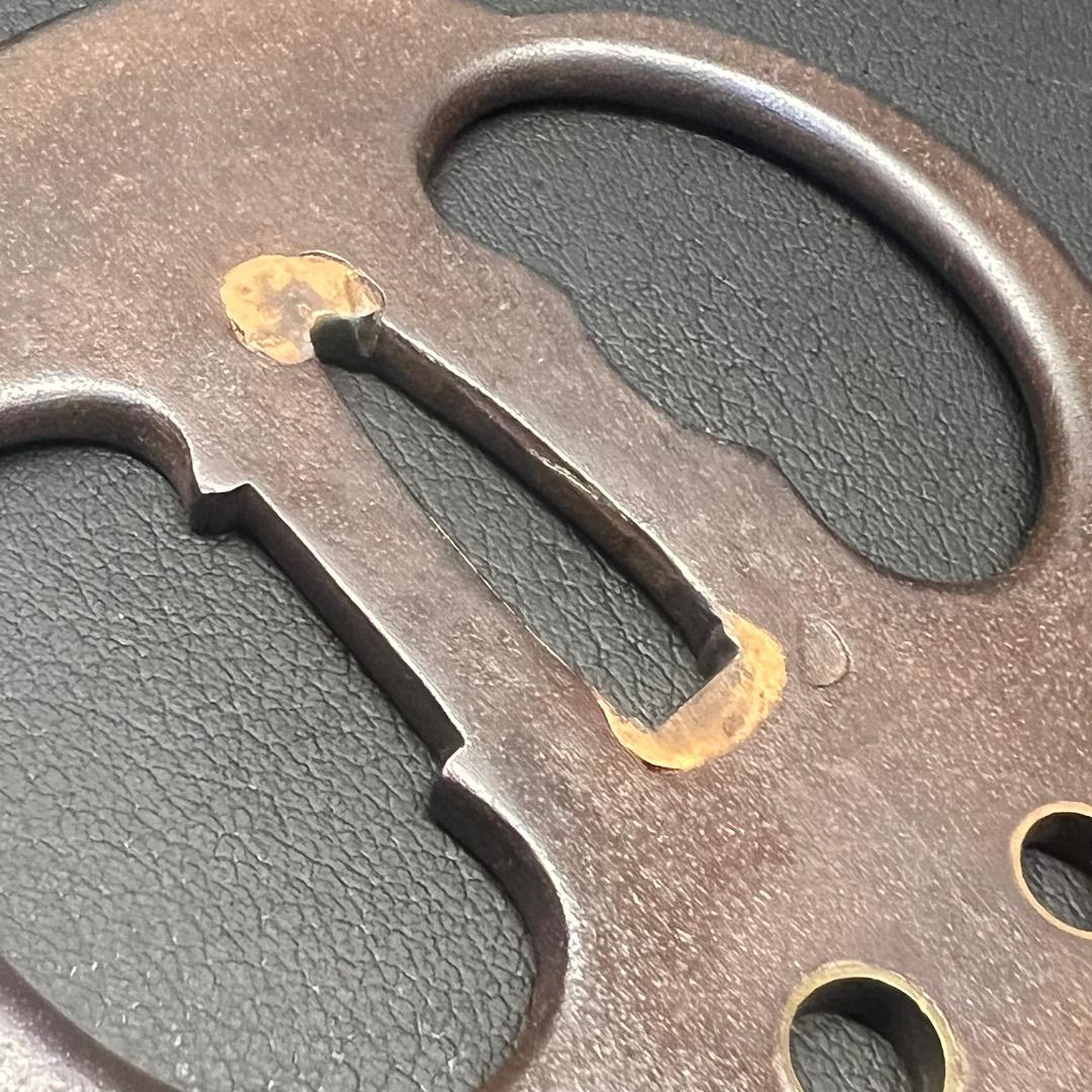 〇Bb左1194 日本刀 鍔 刀装具 金入