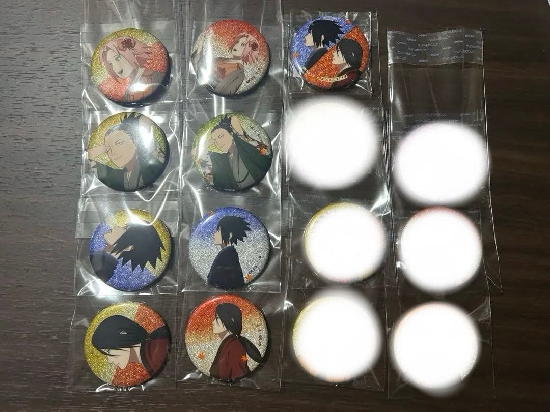 NARUTO 秋の歩み グリッター缶バッジ 特典付 イタチ サスケ 他