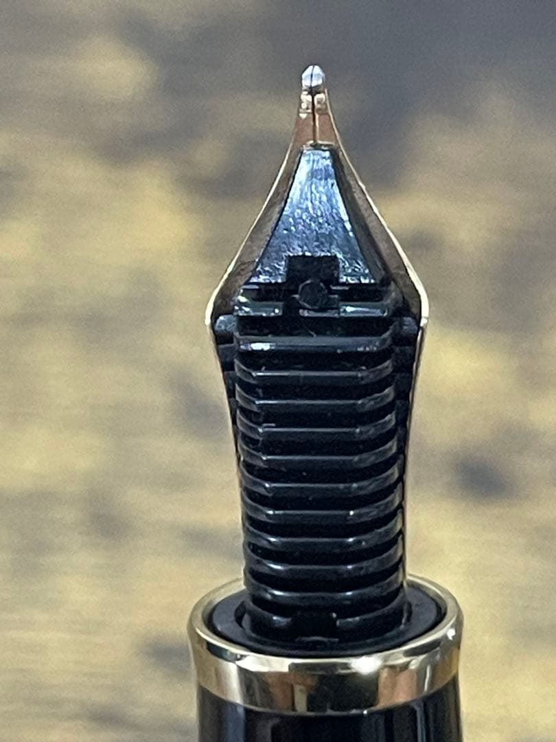 未使用　タグ付き　旧ニブ　JIS刻印　14金　ホワイトゴールド　万年筆　字幅B