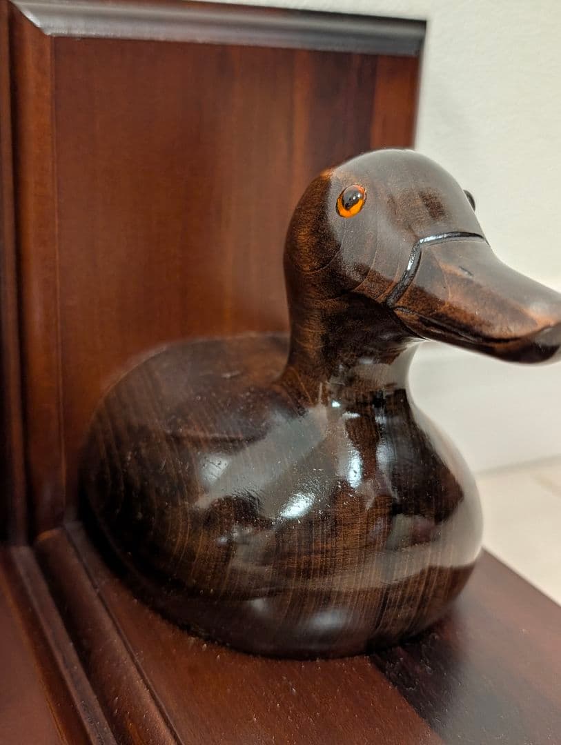 TSUBOGEN ウッドデコイ アヒル ブックエンド 壺源 ツボゲン