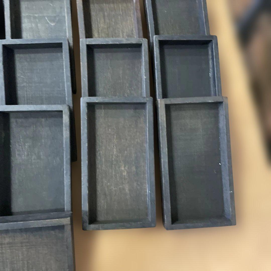 B30-1/活版印刷所で使われていた小箱（文選箱）30枚【古道具】