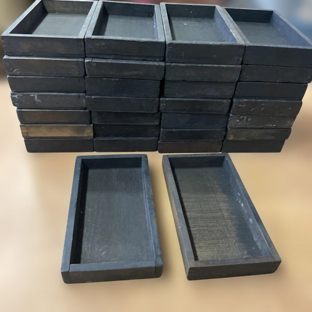 B30-1/活版印刷所で使われていた小箱（文選箱）30枚【古道具】