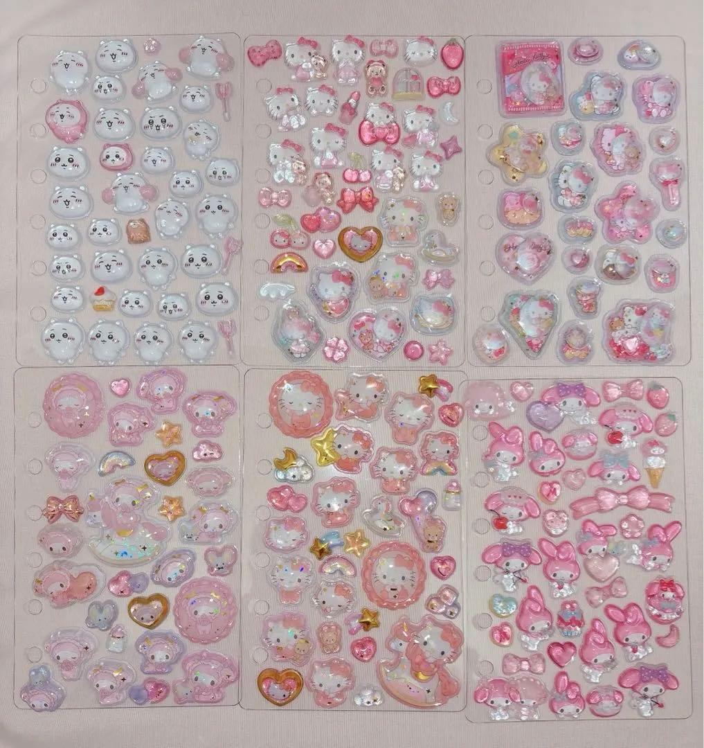 超大量 シール帳 完成品 おすそわけ サンリオ ちいかわ ボンボンドロップシール