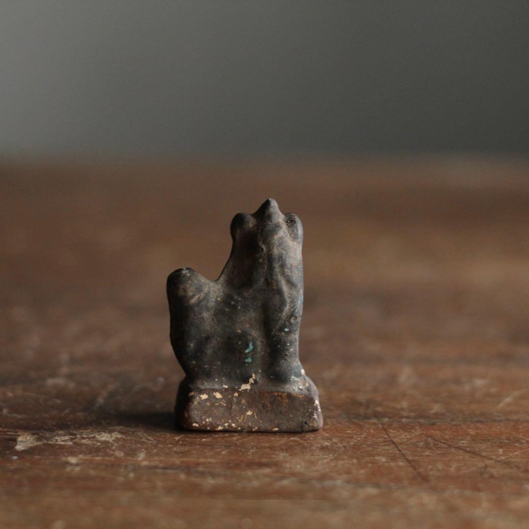 古い 土人形 狛犬 古道具 アンティーク 狛犬のみ