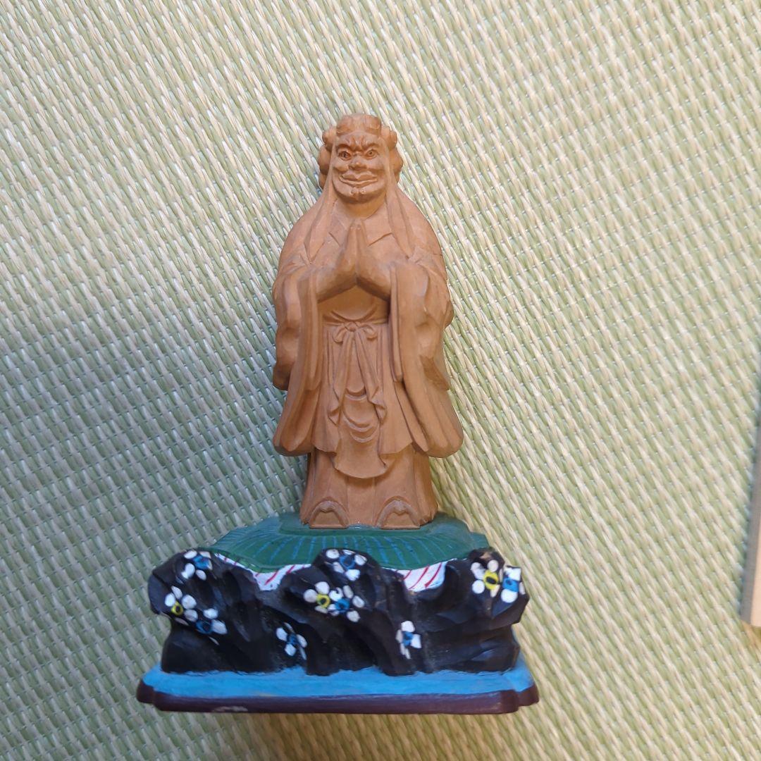 中山遠寿院鬼子母神像　遠寿院荒行堂伝師戸田日晨　開眼鬼子母神　総高さ約11㎝