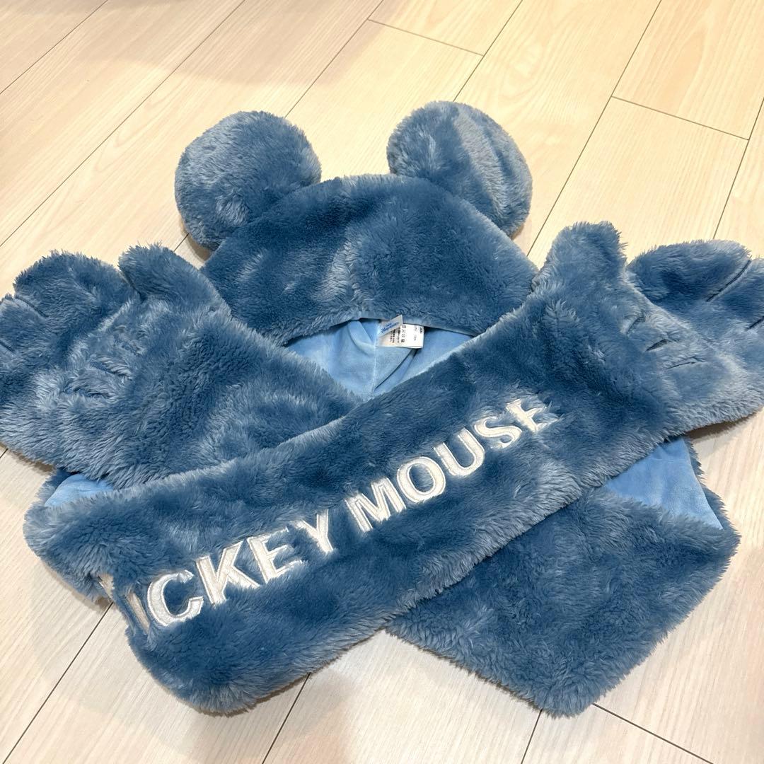 ディズニーファンキャップ　マフラー（ピンク・ブルー）