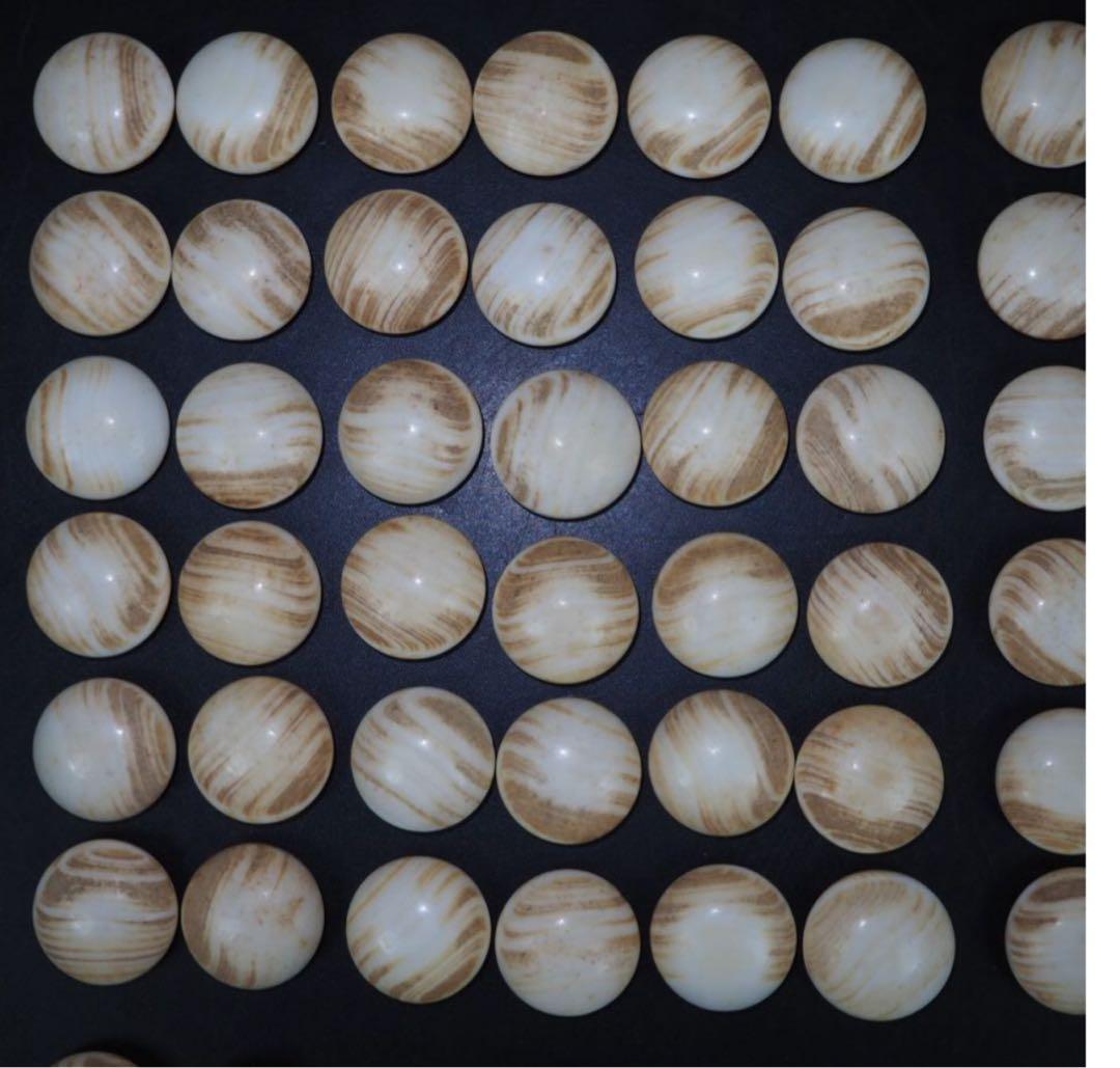 送料無料　日向特産　日向スワブデ蛤碁石32号・碁笥セット　旧家蔵出