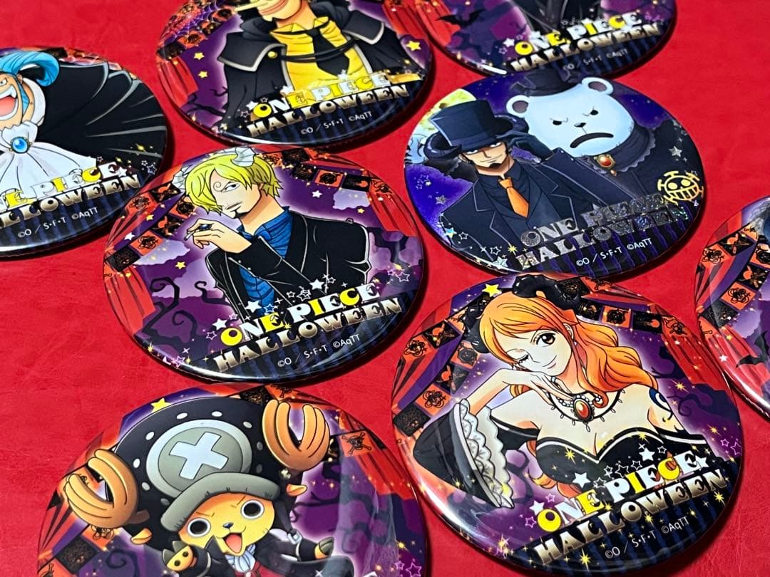ワンピースタワー限定 ハロウィン 缶バッジ 2017 ロー ナミ ロビン サンジ