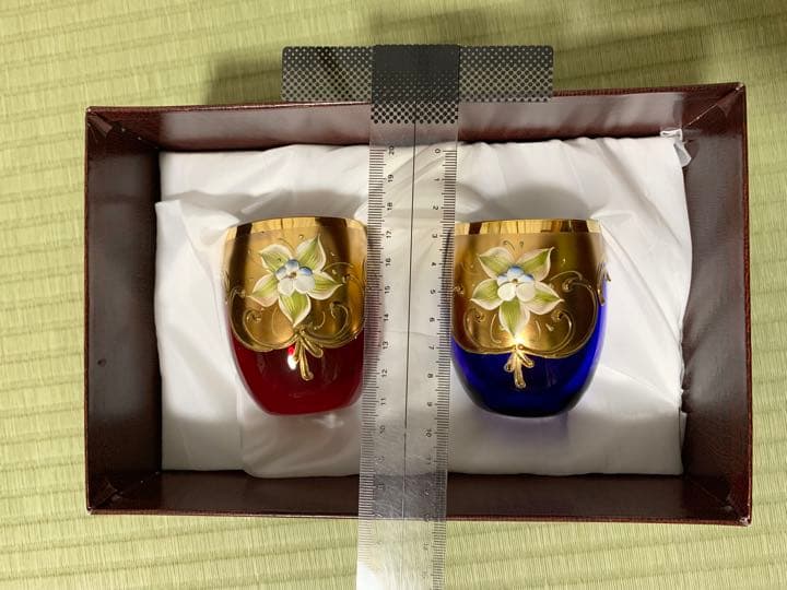 ヴェネチアングラス　ペア　ベネチアングラス　ペアグラス　箱説明書付き