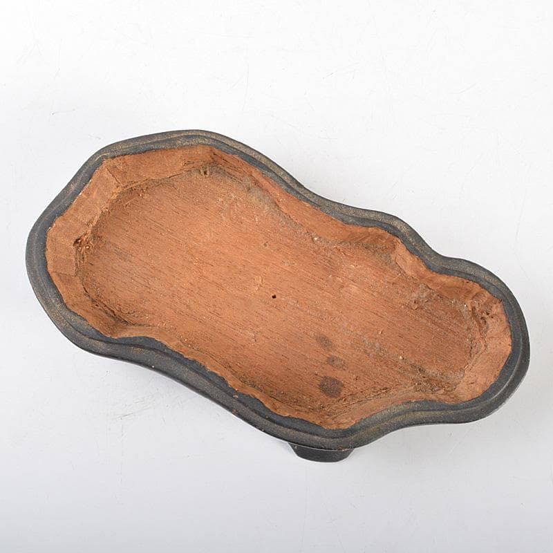 天然石　鑑賞石　梅花石　置物　重さ約2452g　唐木台付　V　R6916