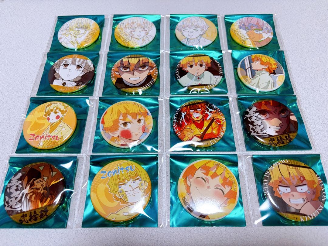 鬼滅 善逸 エモーショナル缶バッジ 16点