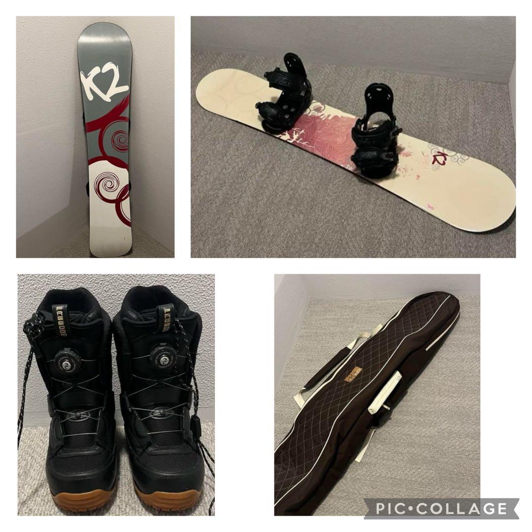 【セット販売】スノーボード K2（ケーツー）板・ビンディング・ケース