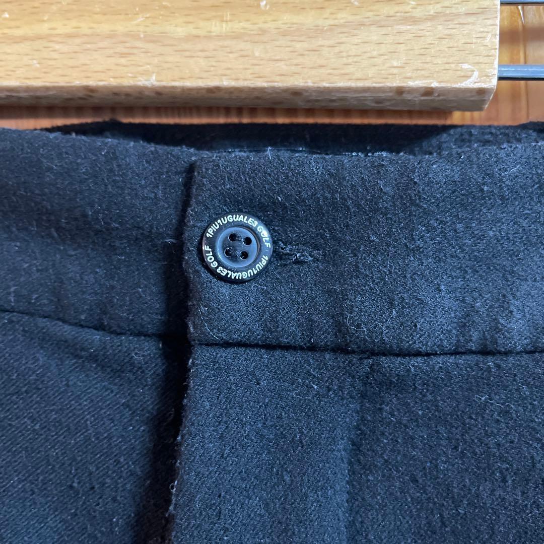 1PIU1UGUALE3折り鶴刺繍 ブラックパンツ